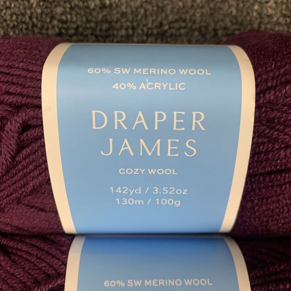 Lot Of 2 Draper James Cozy Wool Pickled Beet Merino Wool And Acrylic Yarn New - Picture 2 of 5
